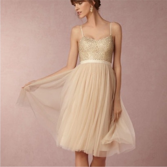 Needle & Thread Dresses & Skirts - BHLDN Needle and Thread Coppelia Dress in Nude